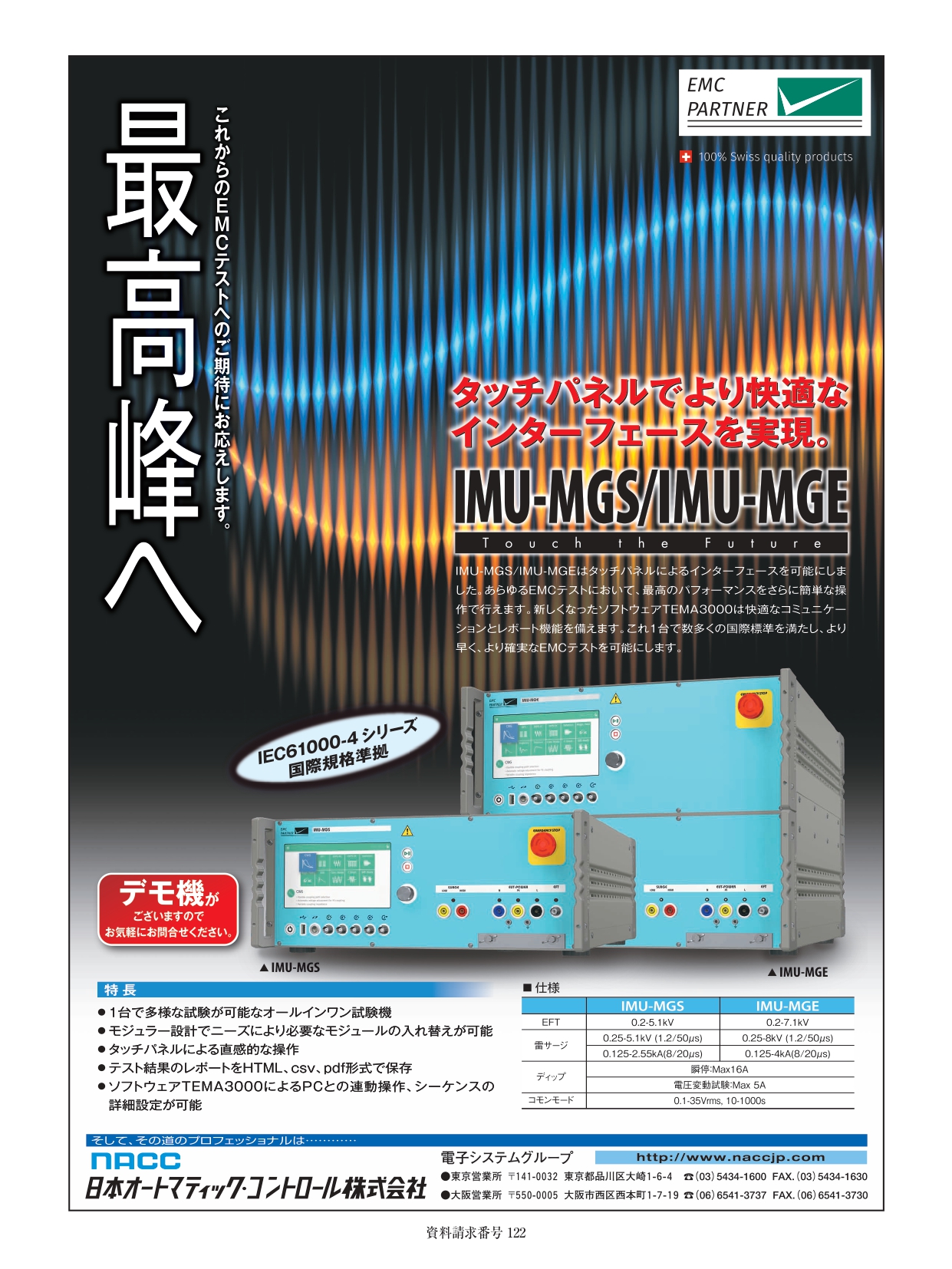 EMCテストにおけるハイスペックアンプのご期待に高い次元でお応えします